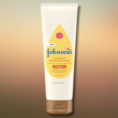Johnson's Creamy Oil for Baby, Moisturizing Body Lotion with Shea & Cocoa Butter