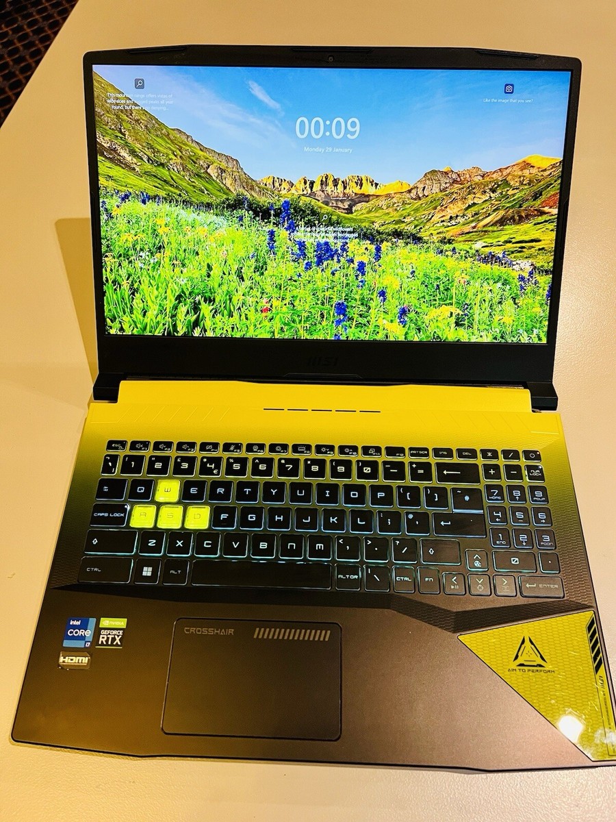 MSI Gaming laptop crosshair 15 12 Gen intel core i7-12700H rtx3070