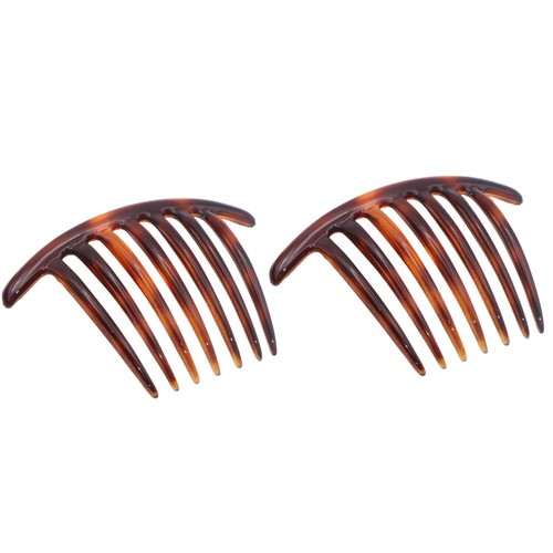 Parcelona French Twist 7 Teeth Large Celluloid Side Hair Combs for Women(2 Pcs) - Picture 7 of 28