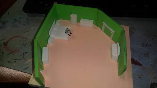 Juego de muebles de dormitorio a escala 1/87 Ho - Imagen 3 de 6