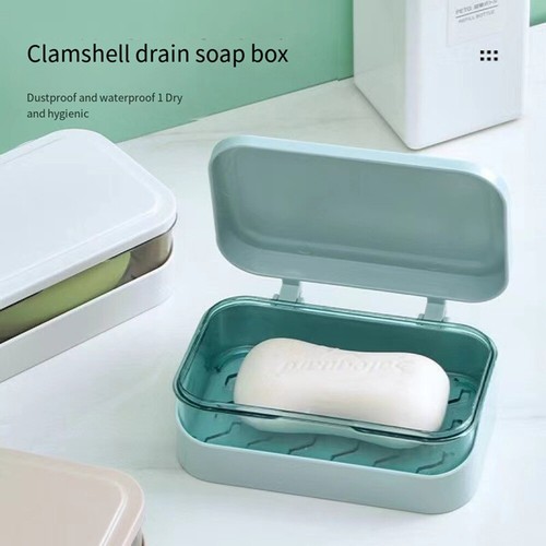 Caja Porta Jabón Barra Auto Drenable Soporte Jabón Estuche Viaje Jabón Contenedor Platos - Imagen 5 de 15