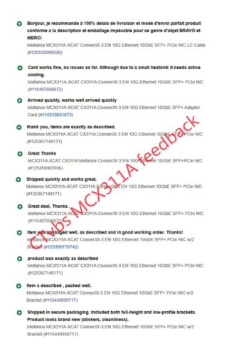 Mellanox MCX311A-XCAT ConnectX-3 EN 10G Ethernet 10GbE SFP+ PCIe NIC w/2 Bracket - Picture 16 of 22