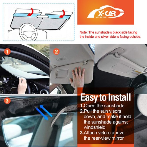 Windscreen Sun Shade for Toyota C-HR CHR 2016-23 Wind Screen Sun Visor Protector - Picture 6 of 7