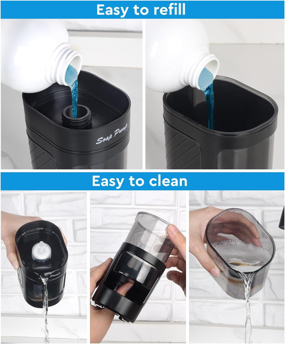 Kitchen Dish Soap Dispenser with Sponge Holder, 3-In-1 Countertop Dishwashing So - Picture 5 of 12