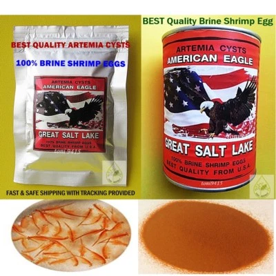 AMERICAN EAGLE ARTEMIA CYSTS USA American Eagle USA PREMIUM Quality 90% BEST Brine Shrimp Egg Artemia Cysts 50g.
