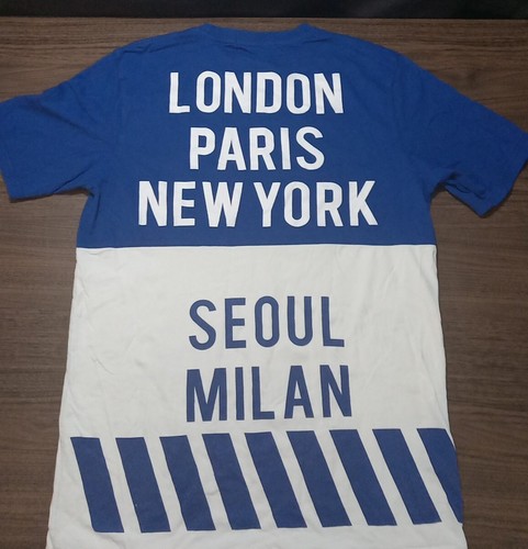 TRACK 23 T shirt Men’s Size 2XL "Savage" Blue white London Paris New york - Afbeelding 11 van 11