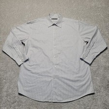 Greg Norman Shirt Mens Large White Gray Strip...