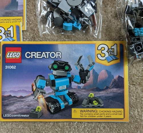 LEGO Creator Robo Explorer 31062 ** Retired ** New Opened Box 3 in 1 - 205 pcs - Picture 5 of 10