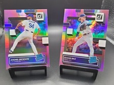 2022 Donruss Baseball Shane Baz and Andre Jackson Pink Holo Rated Rookies