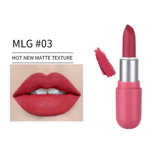 Lápiz labial impermeable color mate terciopelo de larga duración pigmento maquillaje - Imagen 12 de 21