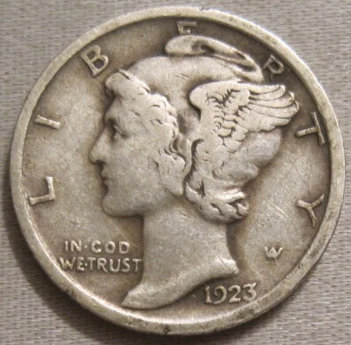 BETTER AS SHOWN - 1923 P MERCURY DIME *** 90% SILVER *** 822
