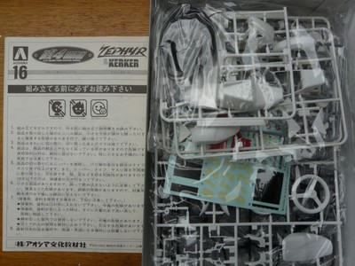 Maquette Moto AOSHIMA 1/12 – Kawasaki Zephyr & Pot Kerker – Neuf
