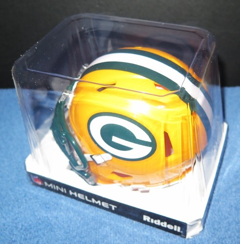 CASCO DE FÚTBOL AMERICANO MINI VELOCIDAD GREEN BAY PACKERS DE RIDDELL (NO PARA USAR) - Imagen 4 de 4