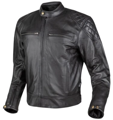 Veste Jacket Moto Cuir Moore Race 2 Noir Black Sz XXL - Photo 1/2