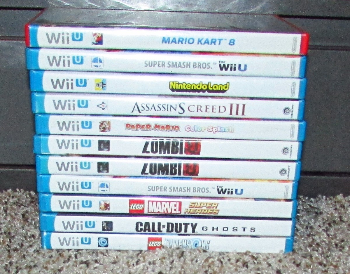 Lot of 11 Nintendo Wii U Cases, Some with Manuals (No Games