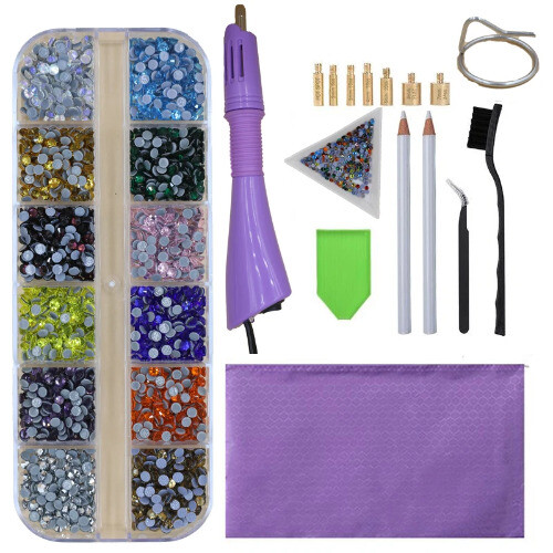 Set strass Hot Fix/EU/US PLUG applicatore hotfix cristallo ferro su strass - Foto 4 di 59