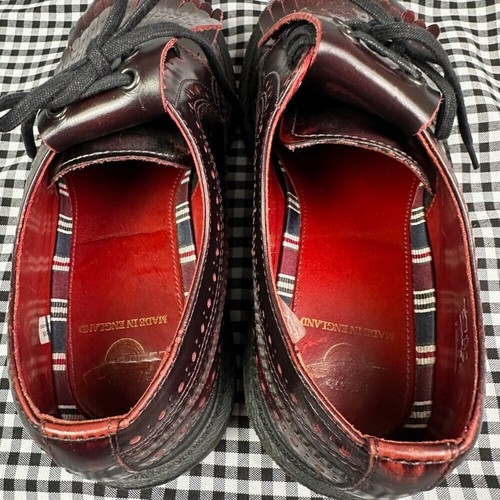 Dr Martens Elizabeth Triple Kilty Wingtips Oxford Shoes Arcadia Cherry Red US 5 - Picture 3 of 6
