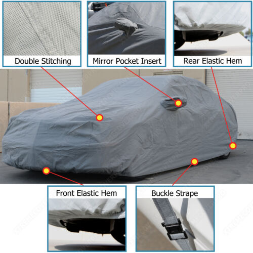 2003 2004 Mitsubishi Evolution w/Spoiler Breathable Car Cover w/MirrorPocket - Bild 4 von 10
