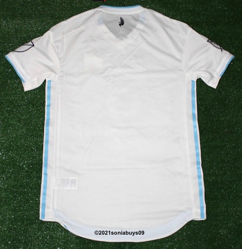 Adidas MLS Minnesota United FC Jacket & Away Auth Soccer Jersey, Grey/White, S - Picture 9 of 14