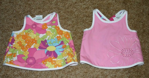 Gymboree SUNSHINE DAYDREAMS Reversible Pink Floral Tank Top NWT 3 4 7 - Picture 1 of 2