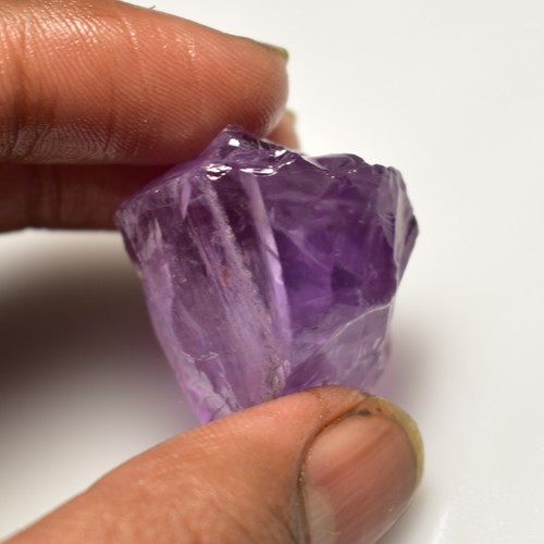 Large Amethyst Rough 87 Cts Natural Brazilian Purple Amethyst Stone For Jewelry - Picture 2 of 5
