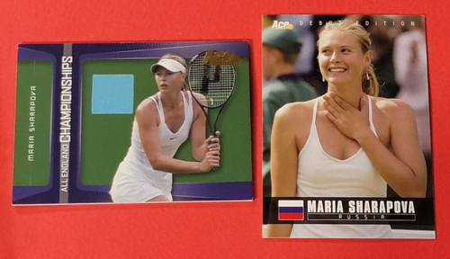 MARIA SHARAPOVA WTP MATCH WORN JERSEY CARD 2007 ACE + 2005 ACE Debut CARD TENNIS - Picture 1 of 6