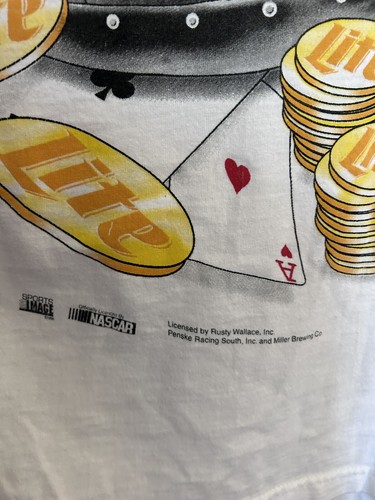 Vintage 90's Rusty Wallace Deuces Wild T Shirt - Picture 4 of 9