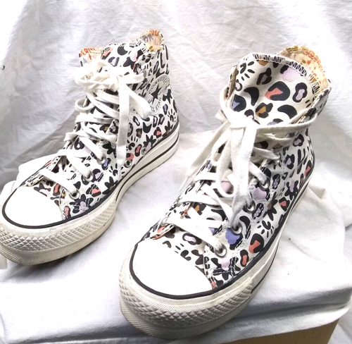Converse All Star Check Taylor Sneakers High Top Lace Up Women Size 7.5 Good