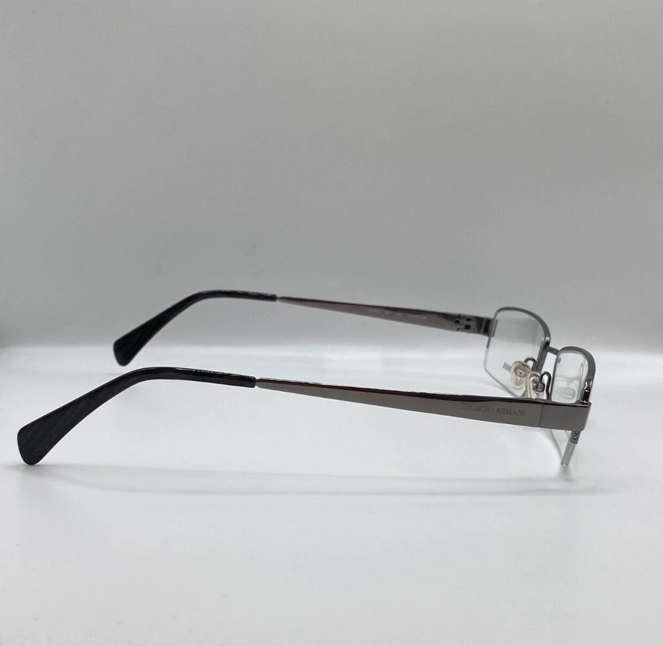 ÓCULOS GIORGIO ARMANI GA802 KJ1 PRATA SEMI ARO METAL 53-18-140 NOVO TITÂNIO - Imagem 3 de 4