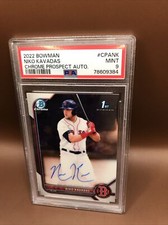 2022 Bowman Chrome Niko Kavadas 1st Prospect Auto #CPA-NK PSA 9 Red Sox