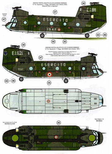 TM72/537 TAURO MODEL NATIONALE SCHILDER ITALIENISCHE HUBSCHRAUBER FÜR CH 47 AB205/206 - Bild 6 von 6