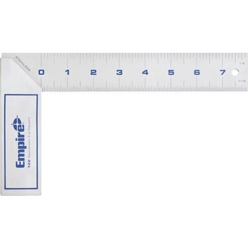 Empire 122 True Blue 8in. L English Heavy-Duty Try Square