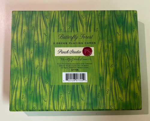 Open Box - 2 Sealed Playing Card Decks, Butterfly Forest, Punch Studio - Picture 6 of 7