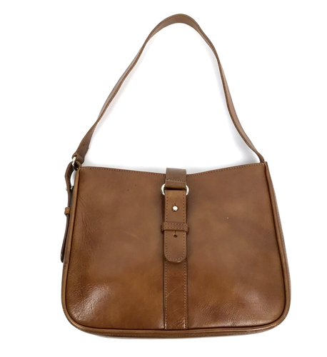 Brooks Brothers Brown Leather Shoulder Bag Buckle Classic Office Magnetic Closur - Picture 2 of 15