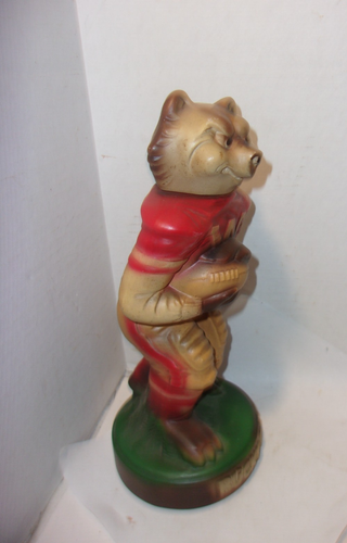 🏉🏉Wisconsin Badgers Bucky Badger Football 1974 Ezra Brooks Decanter Empty - Imagen 4 de 17