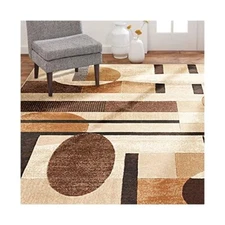 Home Dynamix Tribeca Jasmine Contemporary Geometric Area Rug,Brown/Beige, 39"x55