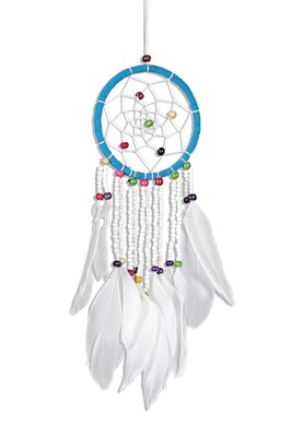 Kauri Muschel Traumfänger // Dreamcatcher Türkis 40cm x 9cm