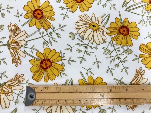 Floral Cotton Poplin Fabric Wide Lightweight Summer Dressmaking Material - Picture 44 of 115