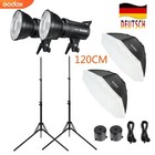 2X Godox SL-60WLED Video Light Lampa Światło dzienne-Balanced + 120CM Softbox + Statyw