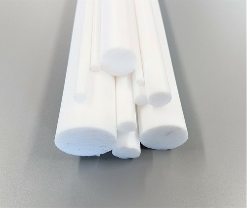 Plastic PTFE Teflon White Round Rod Bar 4 5 6 8 10 30 mm Dia Various Lengths - Picture 6 of 8