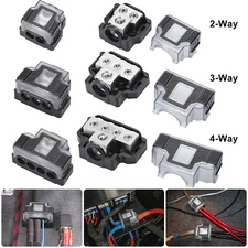 2pcs 2/3/4 Way Amp Power Distribution Block 0-4GA In to 4-10GA Out Car RV Audio