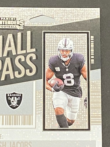 Lot of 2 Josh Jacobs 2023 Contenders Hall Pass #12 - Picture 3 of 10