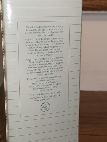 Nigeria Adama Avon Porzellan International Afrikanische Porzellan Puppe NEU in Box 💗 - Bild 4 von 10