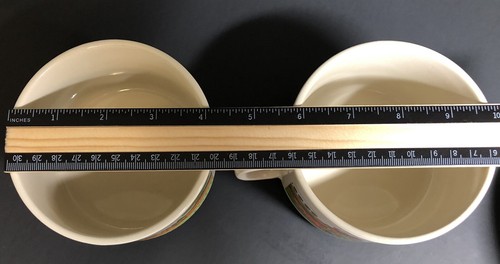 Vintage Bauernhaus Suppentassen (2) Schüsseln mit Griffen ~ Steinzeug Made in Japan - Bild 4 von 11