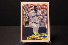 2024 Topps Series 1 CHRISTIAN YELICH 1989 THROWBACK #89B-43 Milwaukee Brewers