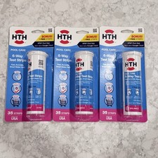 3-pack HTH Pool Care 6-Way Test Strips for Chlorine Swimming Pools exp 05/2025