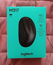 Logitech M317 Wireless Optical Mouse 1000 DPI 3-Button Scroll Wheel Black
