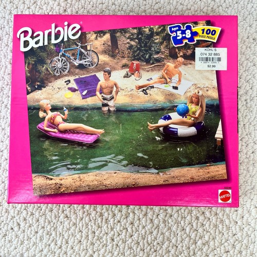 Vintage Barbie Ken Beach 100 Piece Puzzle Sealed Mattel 1999 #42240 12.5 x 15 in