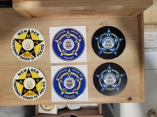 6 PIECE LOT - UV VINYL - F.O.P. POLICE  DECALS  OUTSIDE - STFA