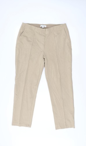 Marks and Spencer Damen Beige Größe 16 Gerades Bein Stretchhose